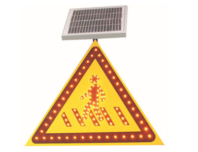 Solar Traffic Sign - Pedestrian Crossing