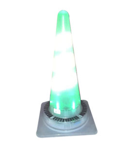 Green solar road cone