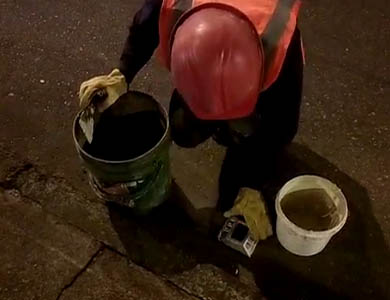 The Installation of Road Studs in Columbia