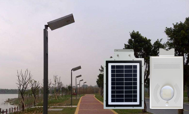 Integrated solar street light