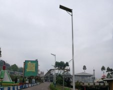 The Solar Street Lights are Installed in a Village of Guangxi